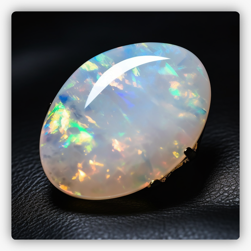Image of an OPAL gem, generated by AI (midjourney)